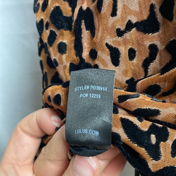 LULUS Intention Brown Leopard Burnout Velvet Print Dress - Picture 14 of 17